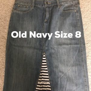 Jean Skirt with ruffle